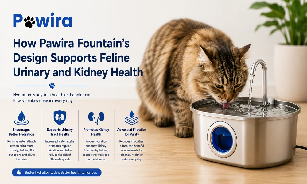 How Pawira Fountain’s Design Supports Feline Urinary and Kidney Health